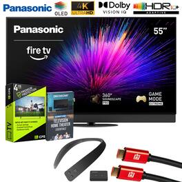 Panasonic - 55" Z95BP Series LED 4K UHD Smart Fire TV (2025) w/ 4 Year Extended Protection Plan + WN10 Neck Speaker Bundle