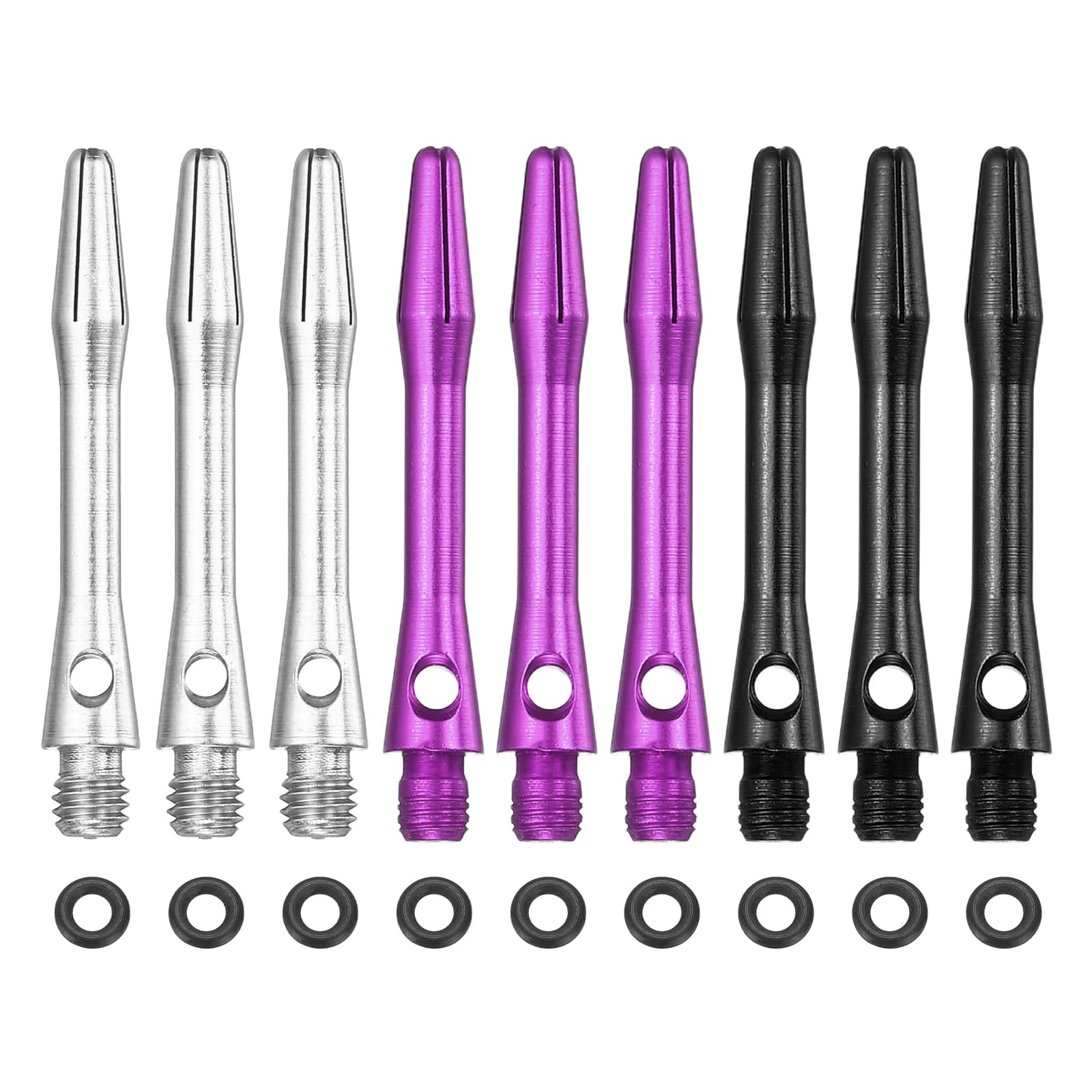 Unique Bargains - Dart Shafts for Steel Tip, Medium 2BA Thread Aluminum Shaft Set, 35mm & 13 Set - Fits Darts Training/Sharpener - Black/Silver/Purple price history on PriceWatchPro