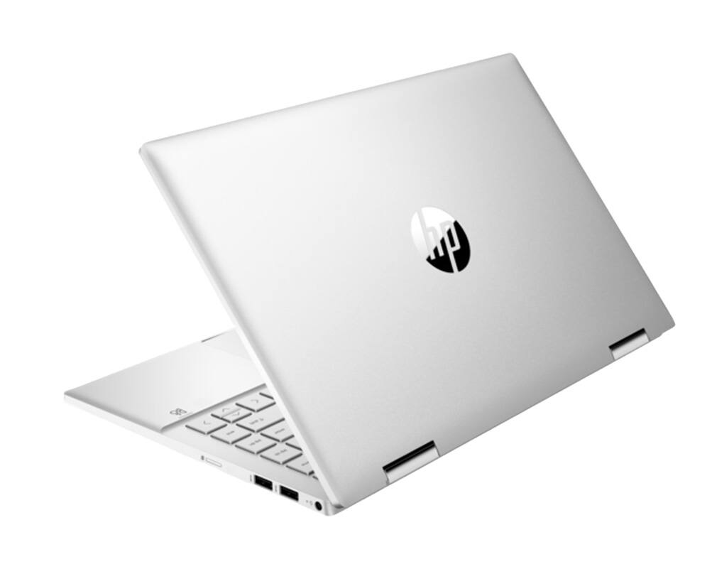 Alt View 4. HP - Pavilion x360 14 Pavilion x360 Convertible 2-in-1 Laptop 14.0 HD Display (i3-1125G4, 8GB, Win 11 Home) - Natural Silver.