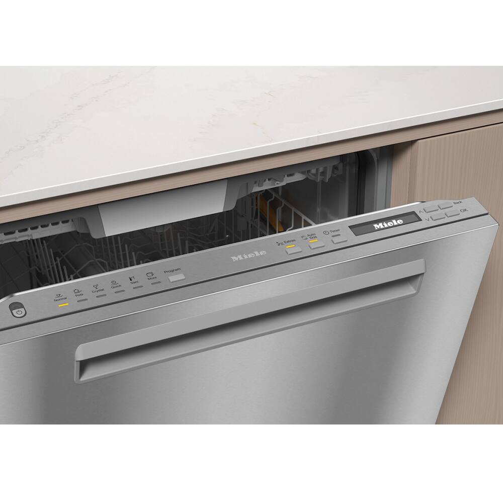 Miele is the brand of the dishwasher shown in the image.