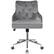 Alt View 16. Costway - Velvet Swivel Office Chair with Nailed Trim - Gray.