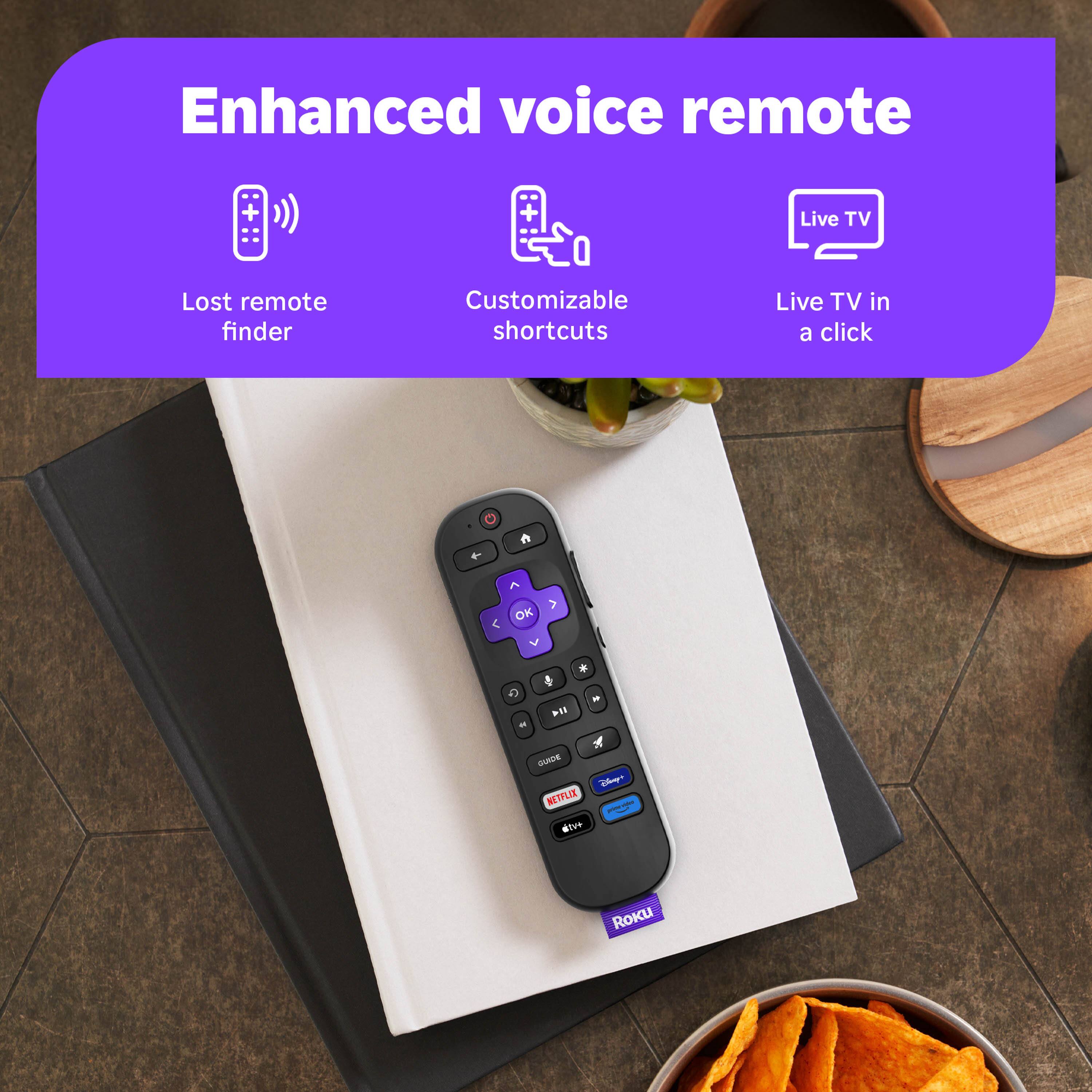 Enhanced voice remote  
- Lost remote finder  
- Customizable shortcuts  
- Live TV in a click