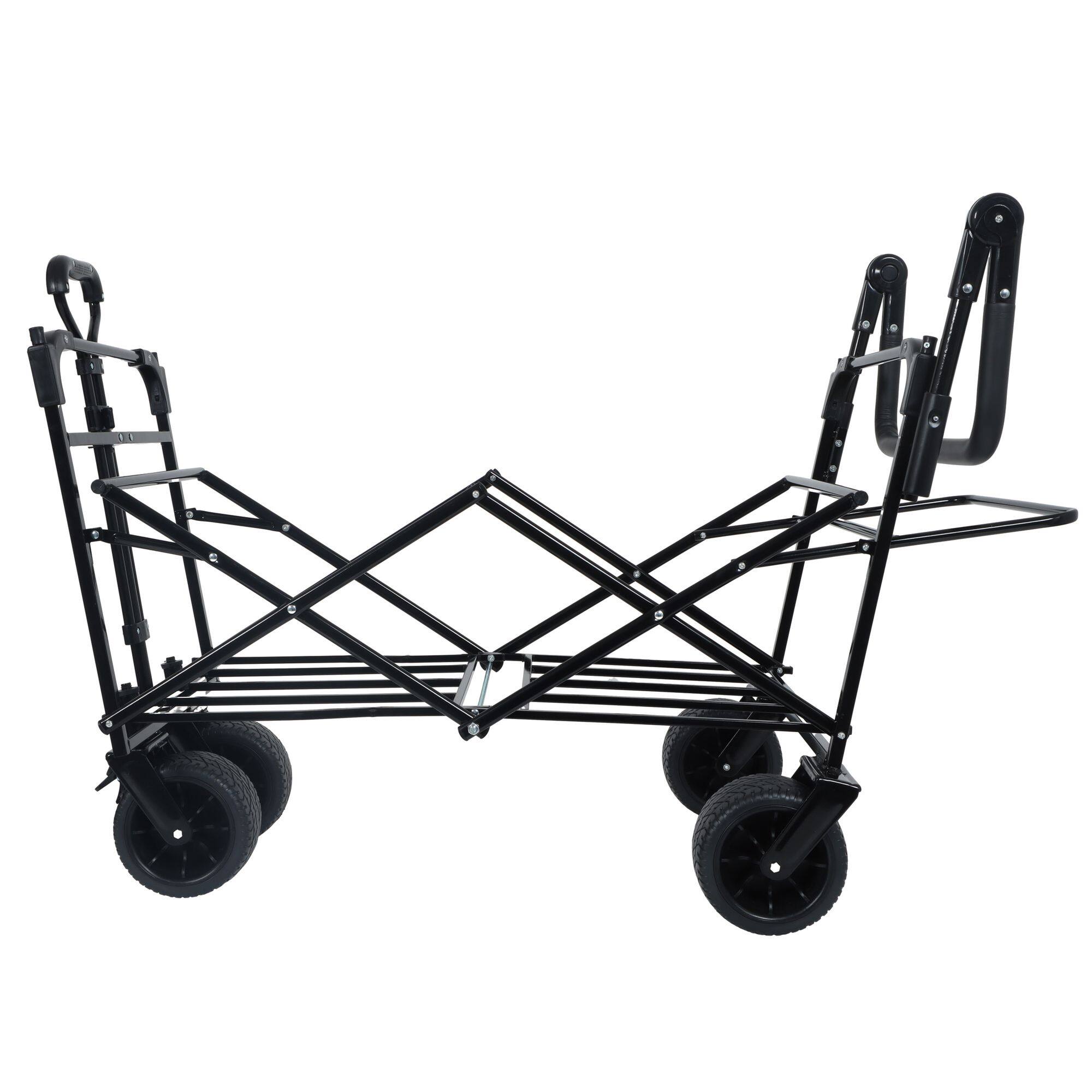 Alt View 10. Loheer - Loheer Collapsible Wagon with Canopy Push Handle Heavy Duty Folding Cart All Terrain Wheels Purple.