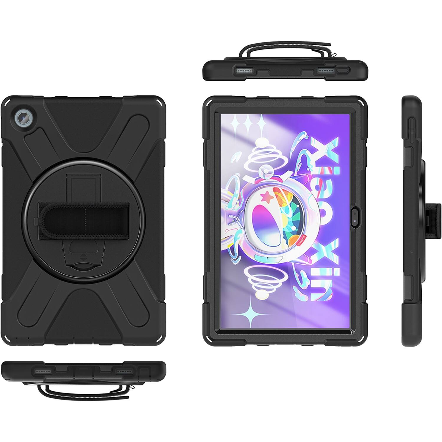 Alt View 12. SaharaCase - Protection Hand Strap Series Case for Lenovo Tab M10 Plus (3rd Gen) - Black.