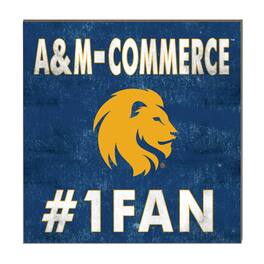 Jardine - Texas A&M Commerce Lions 10" x 10" #1 Fan Plaque - Navy