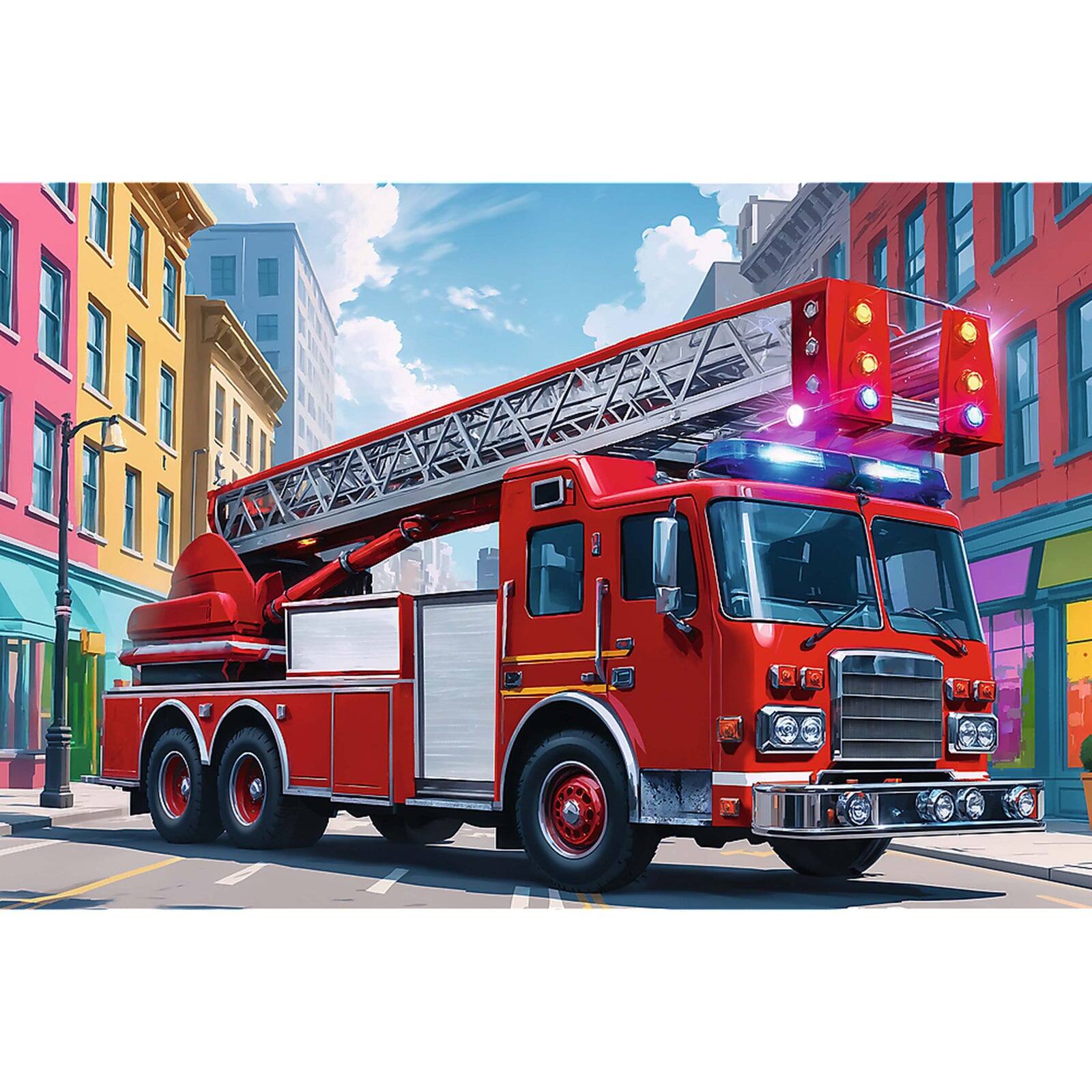 Alt View 1. Trefl - Trefl Kids Fire Truck 60 Piece Puzzle.