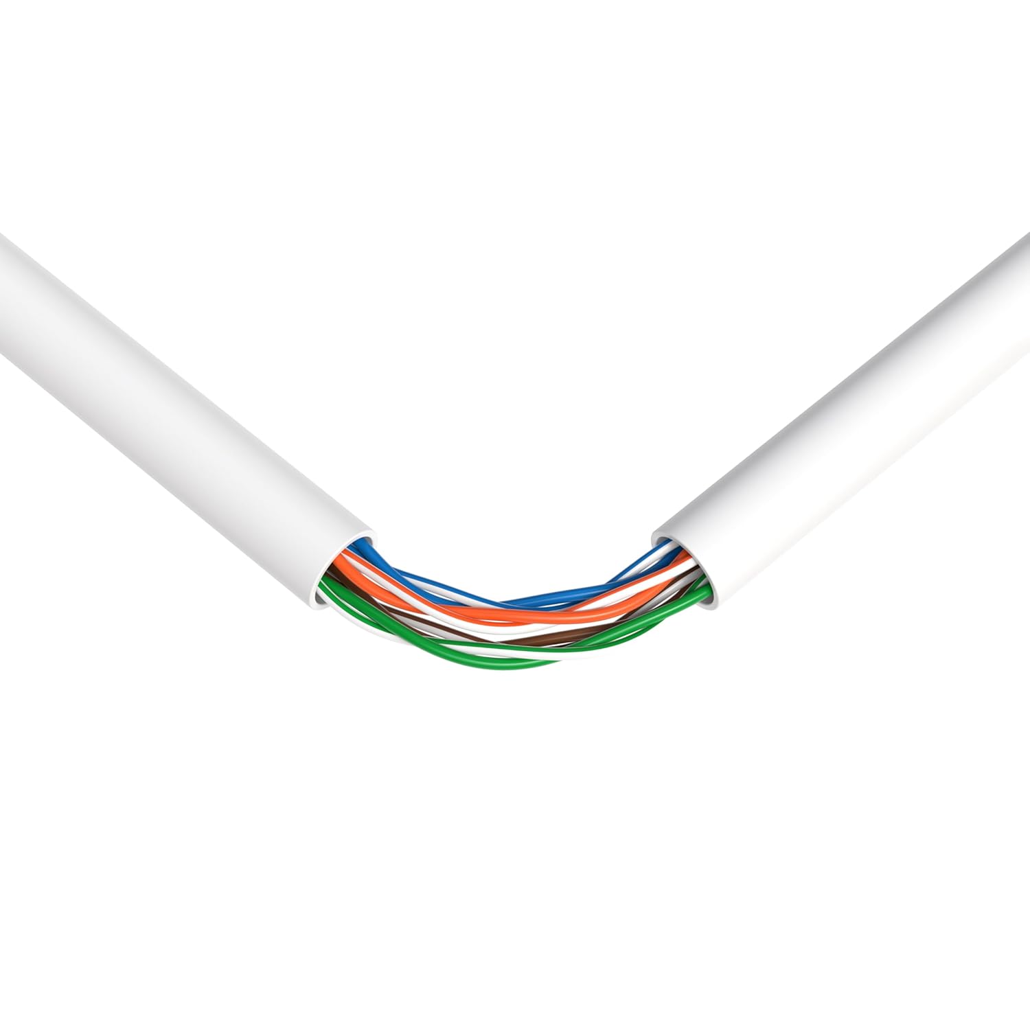 Alt View 1. Cables Direct Online - 1000ft Cat5e Solid 24AWG Cable UTP Cat5 Bulk Pull Box Network Copper Clad Aluminum LAN Wire, Unshielded, White.