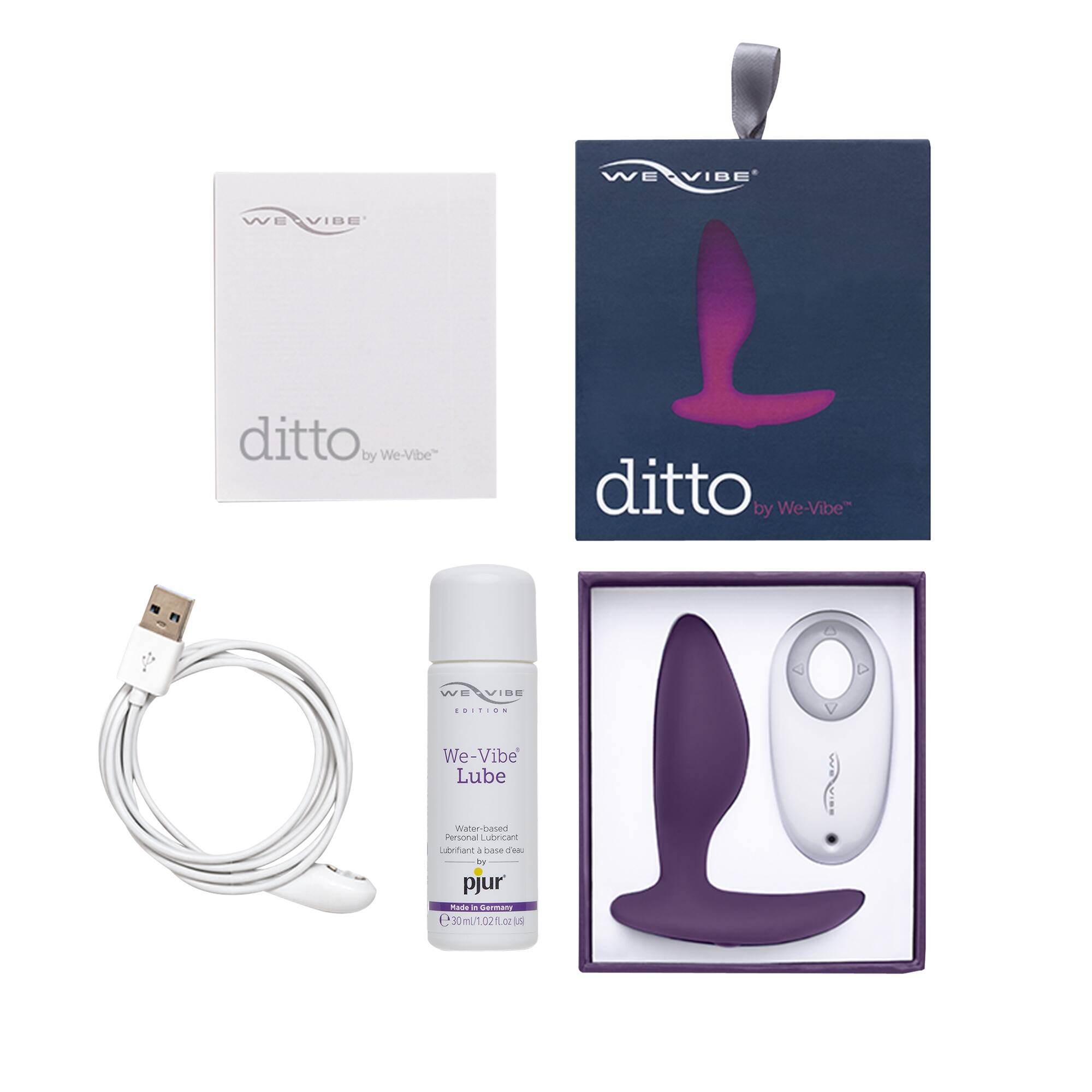 Alt View 11. We-Vibe - Ditto, Vibrating plug - Purple.