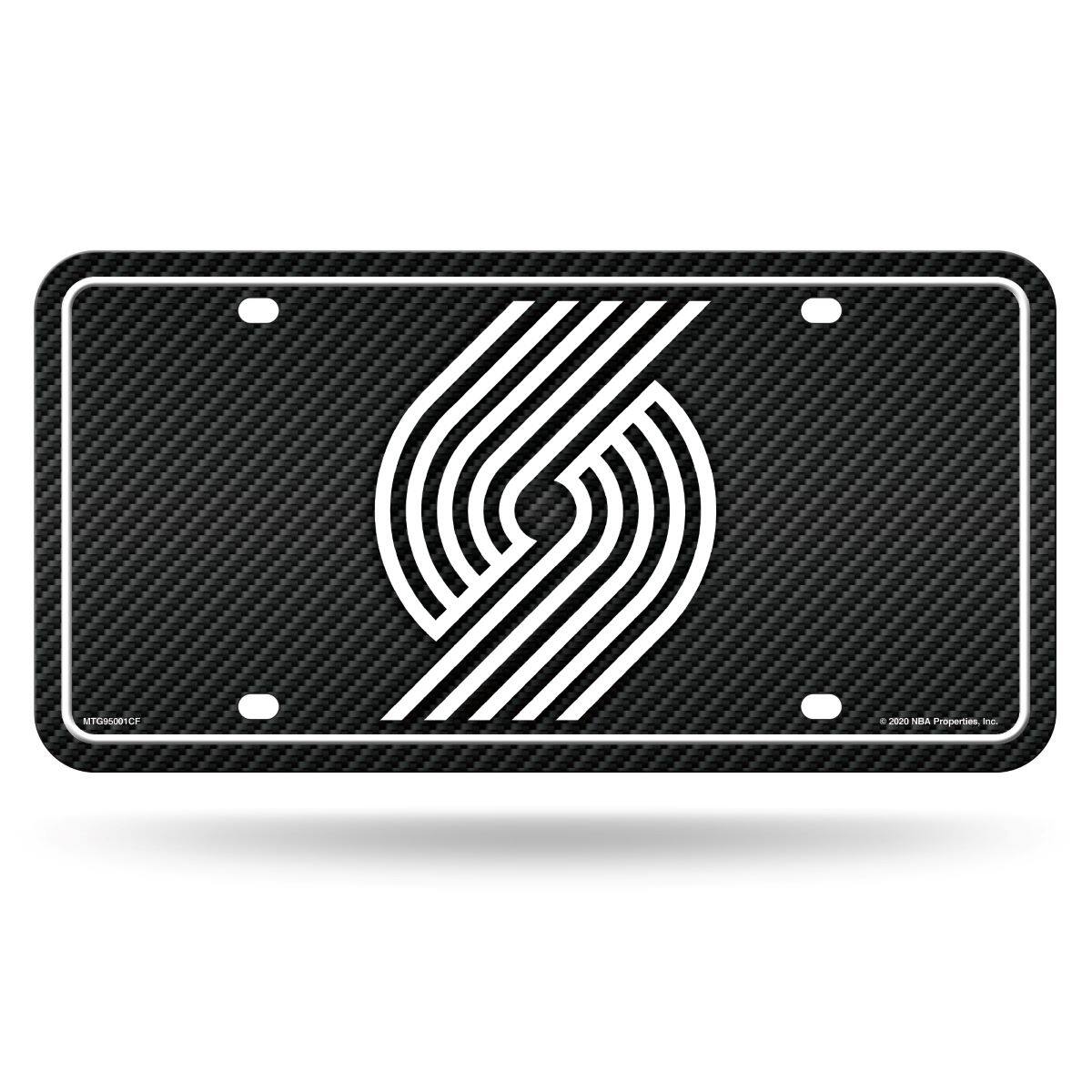 Portland Trail Blazers Carbon Fiber Design Look - Standard License Plate Auto Tag