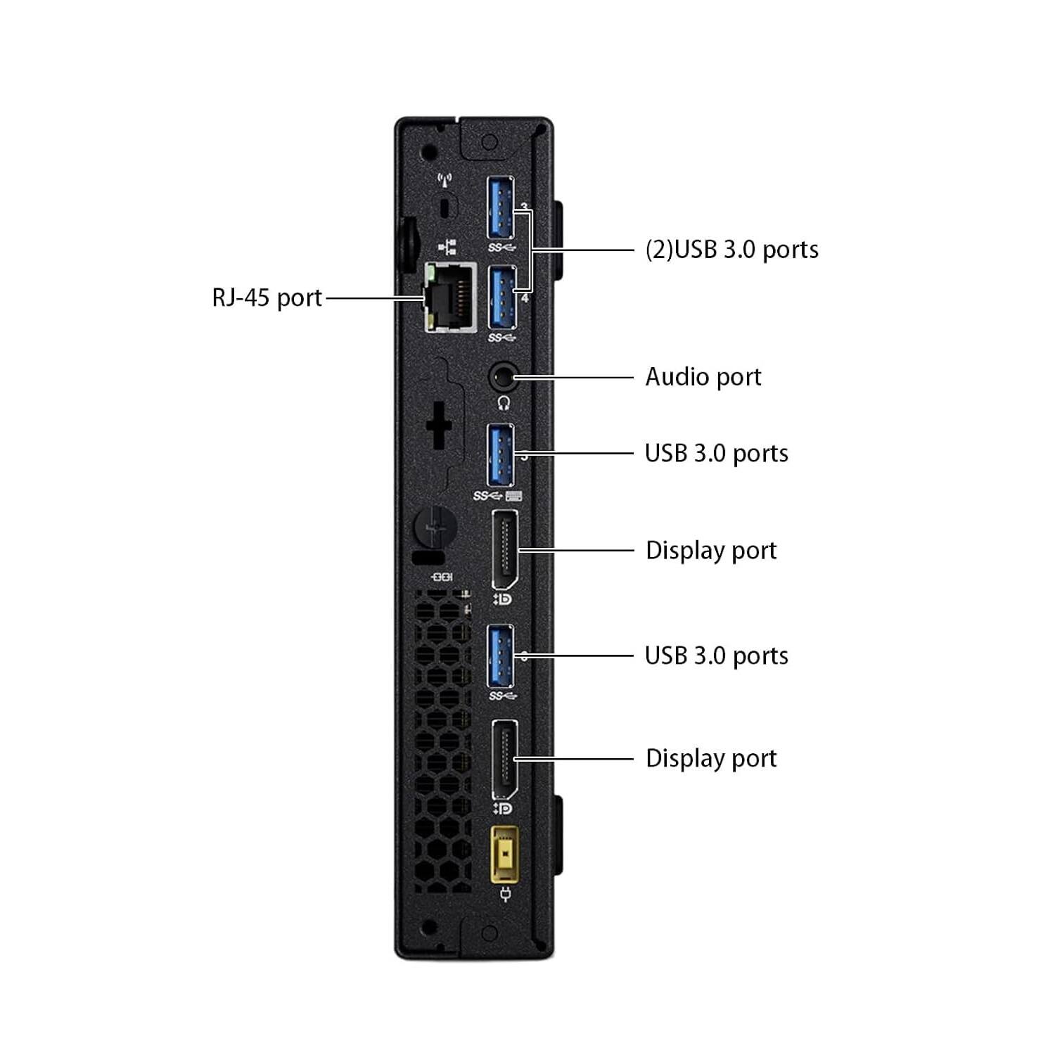 (2) USB 3.0 ports  
RJ-45 port  
Audio port  
USB 3.0 ports  
Display port  
USB 3.0 ports  
Display port