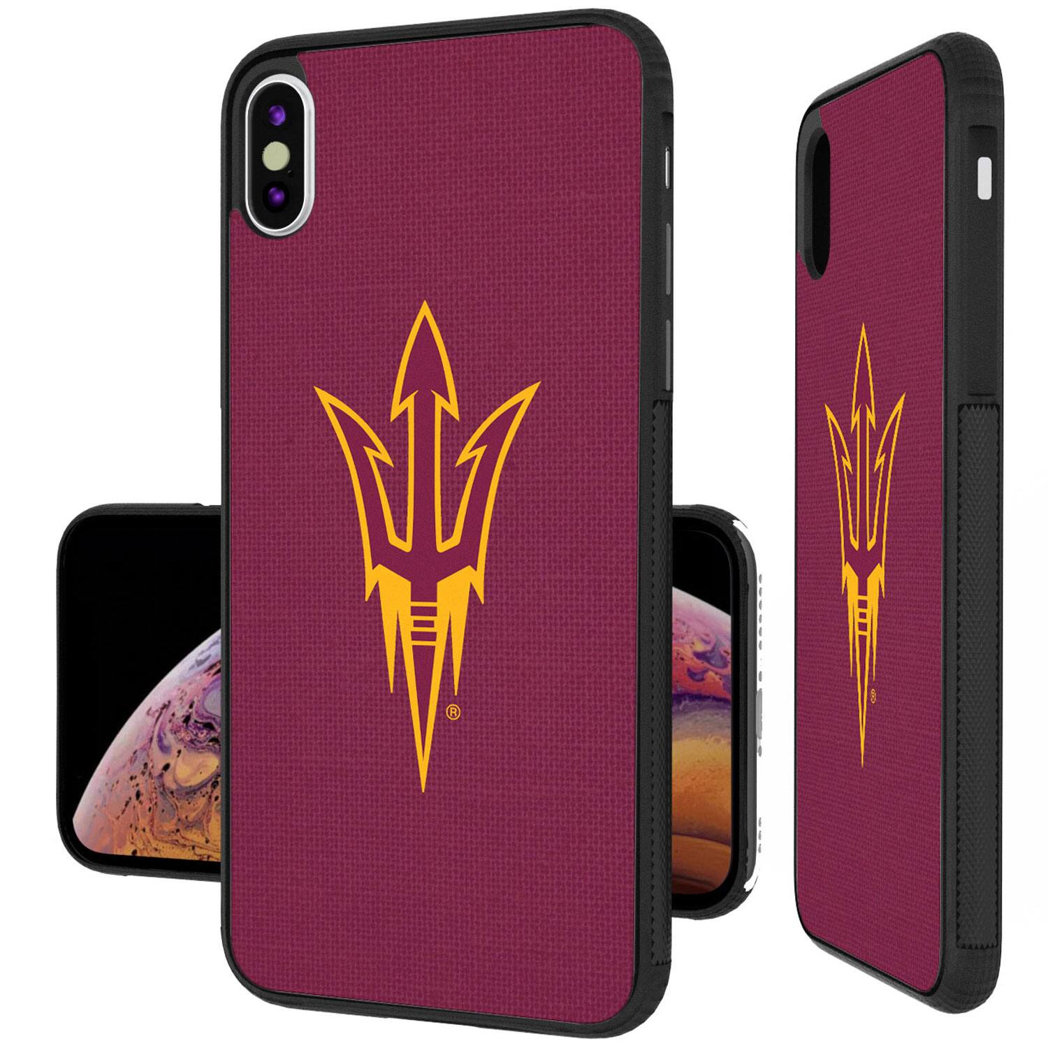 Alt View 3. Keyscaper - Arizona State Sun Devils iPhone Solid Design Bump Case - 16 Pro - Multicolor.
