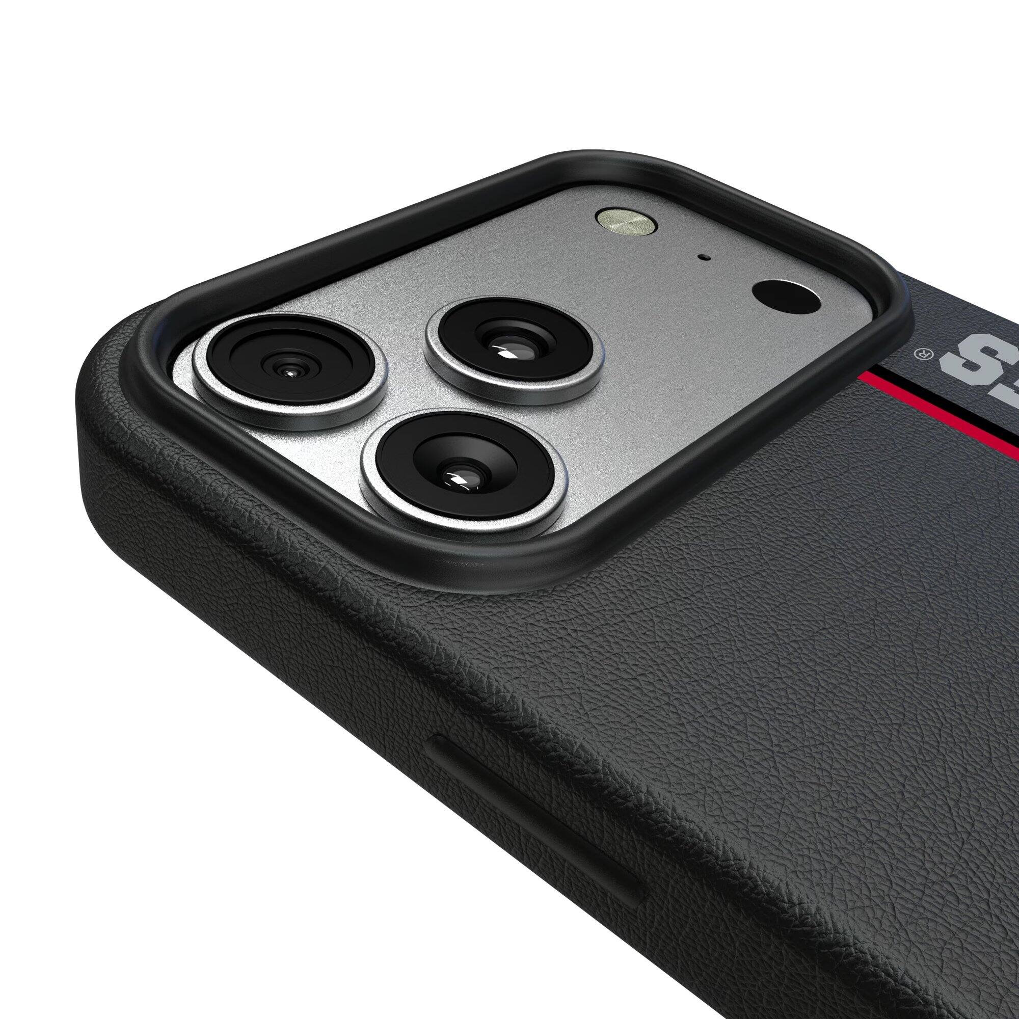 Alt View 2. Keyscaper - Ohio State Buckeyes iPhone Magnetic Bump Case - 15 Plus - Black.