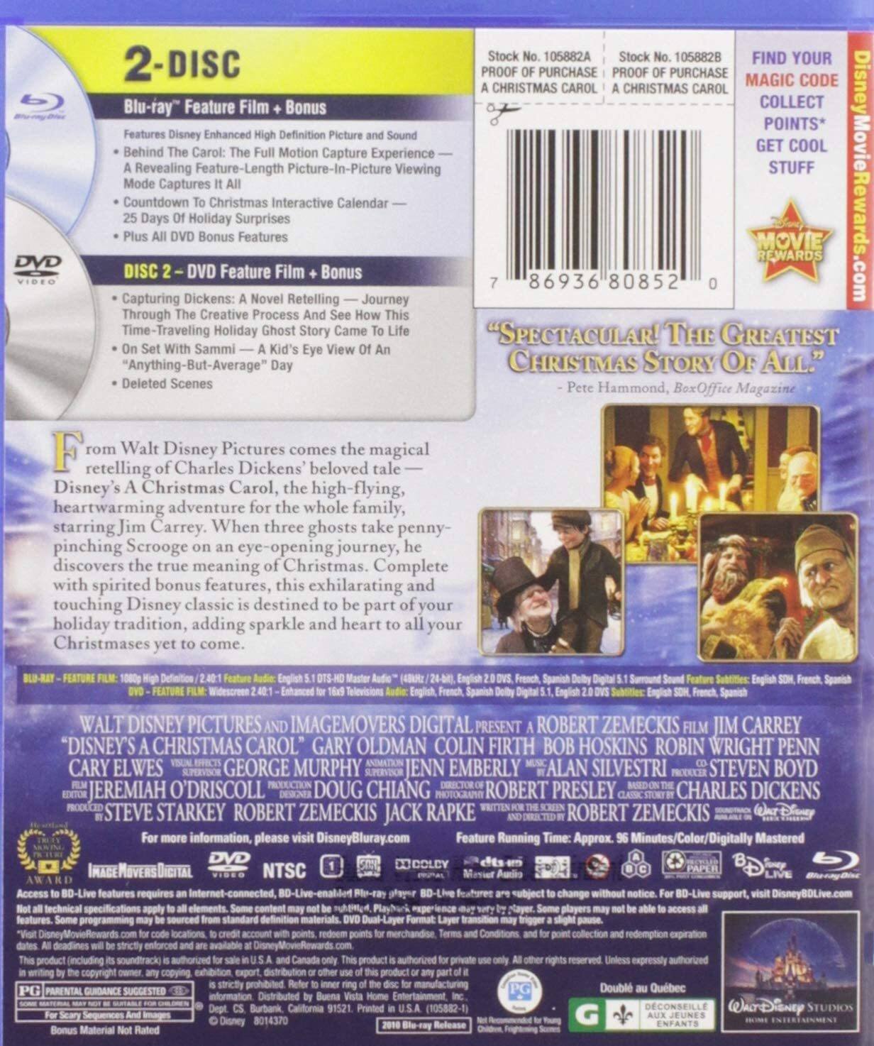 Alt View 1. Disney's A Christmas Carol   - BLU-RAY.