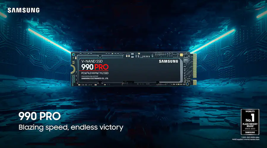 Samsung 990 PRO 2TB Internal SSD PCle Gen 4x4 NVMe MZ-V9P2T0B/AM