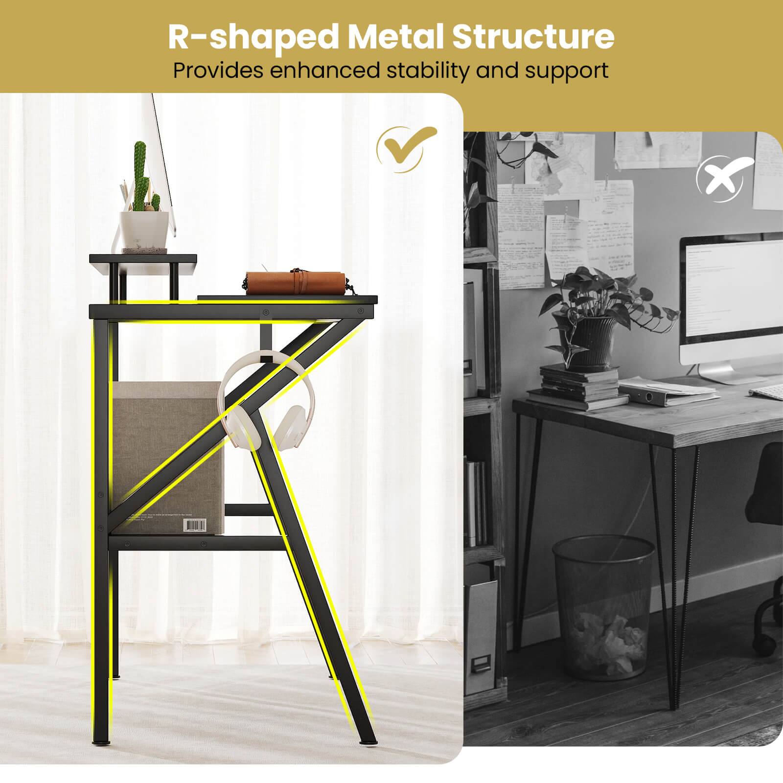 R-shaped Metal Structure  
Provides enhanced stability and support