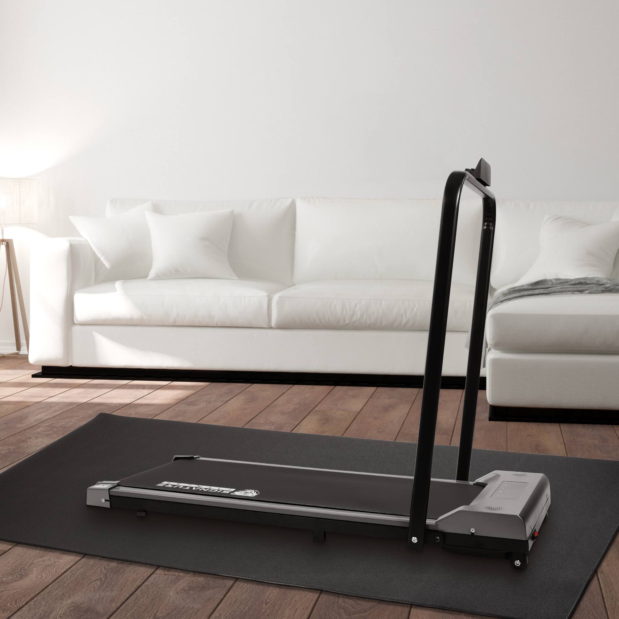 Alt View 5. BalanceFrom Fitness - BalanceFrom Fitness 4' x 8' High Density Gym Equipment Mat for Floor Protection - Black.