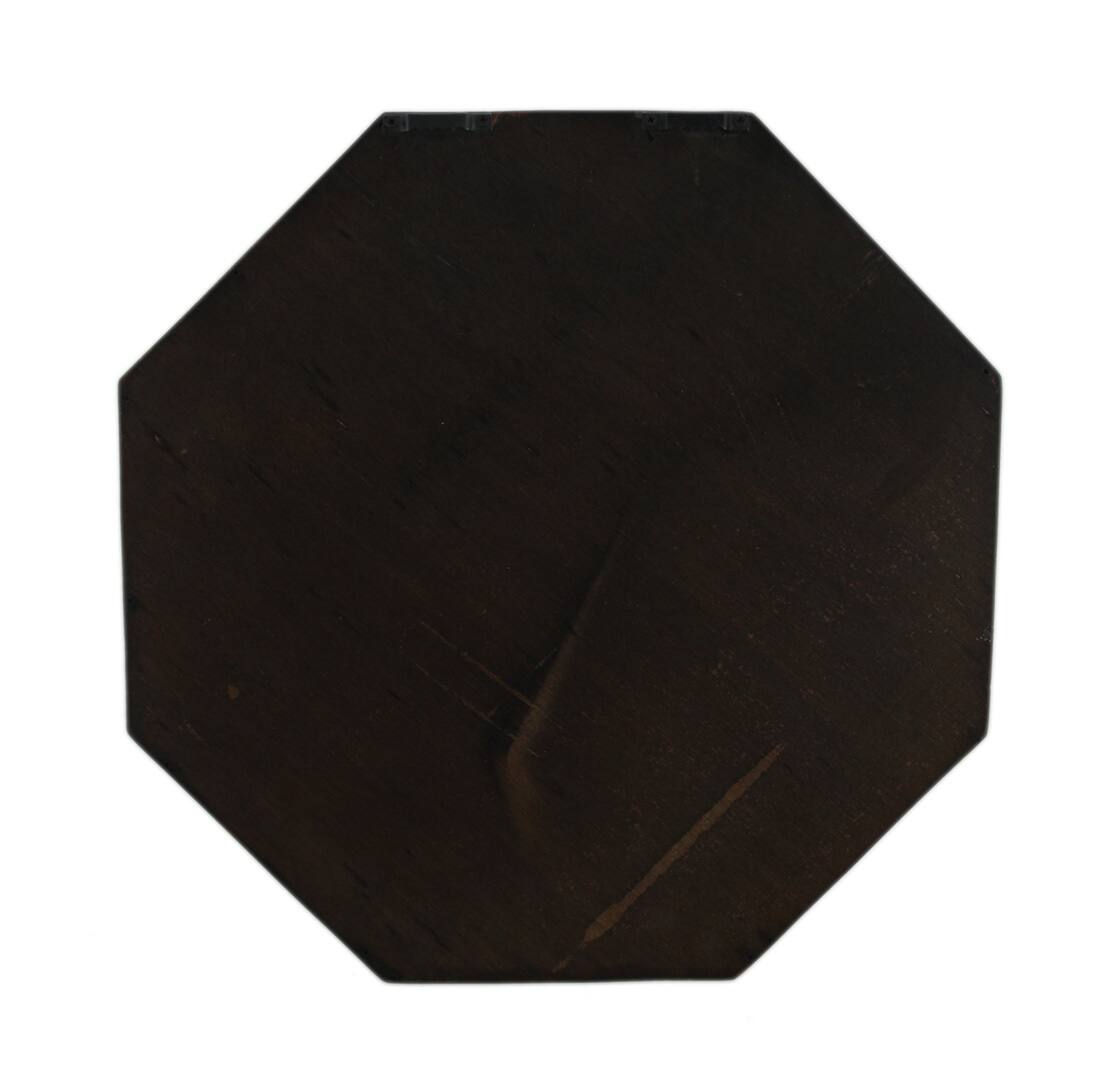 Alt View 2. Zeckos - Dark Brown Wooden Geometric Hexagon Crystal Display Shelf - Brown.