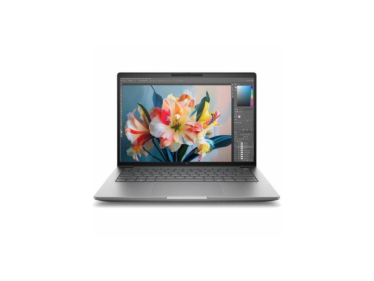 Front. HP - HP ZBook 8 G1i 14" Mobile Workstation - WUXGA - 60 Hz - Intel Core Ultra 7 265H - vPro Technology - 16 GB - 512 GB SSD - Silver.