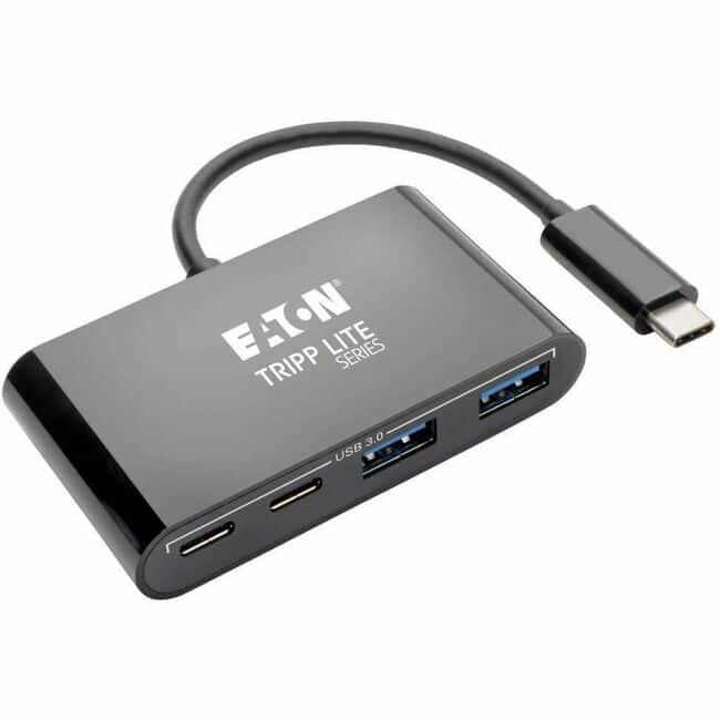 Eaton Tripp Lite Series 4-Port USB-C Hub, USB 3.x (5Gbps), 2x USB-A, 2x USB-C, USB Type C - External - 4 USB - Black