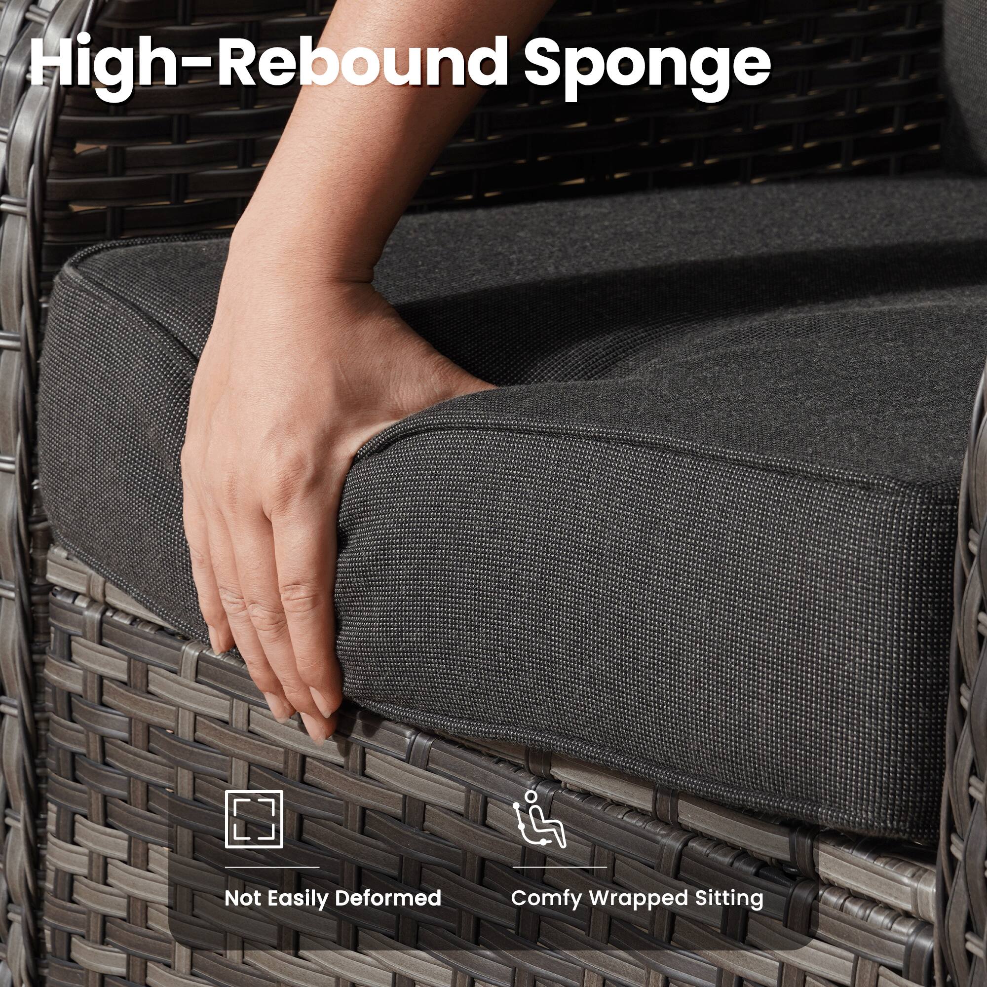 High-Rebound Sponge  
Not Easily Deformed  
Comfy Wrapped Sitting