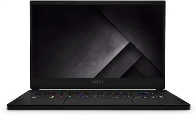 Front. MSI - GS66 Stealth 10SE-039 Laptop 15.6 FHD Display (i7-10750H, 16GB, 1TB SSD, RTX 2060, Win 11 Pro) - Black.