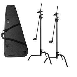 Matthews - 40" C+ Stand with Turtle Base, Black, 2-Pack, w/Slinger L7 BigBag