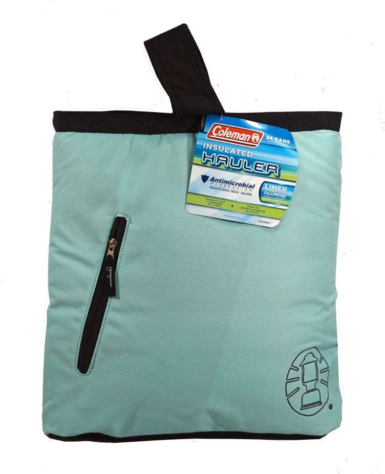 Coleman 24 CANS INSULATED HAULER  
Antimicrobial  
LINER  
FDA-APPROVED  
Great for keeping drinks cold or warm