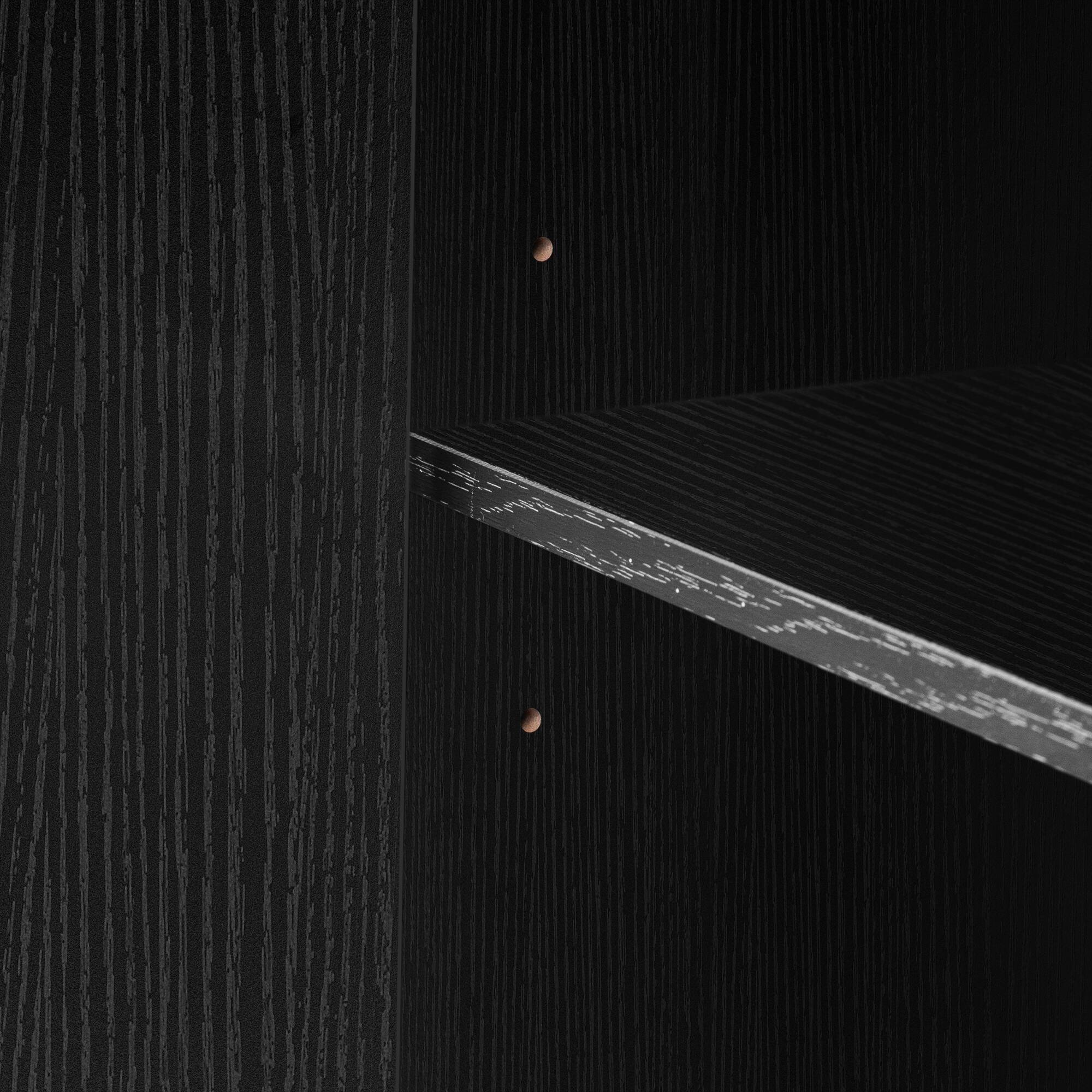 Alt View 9. PexFix - 82.7" Kitchen Island with Extendable Table for 4-6 - Rolling Cart with Power Outlet, 2 Drawers & 2 Side Shelves - Black.