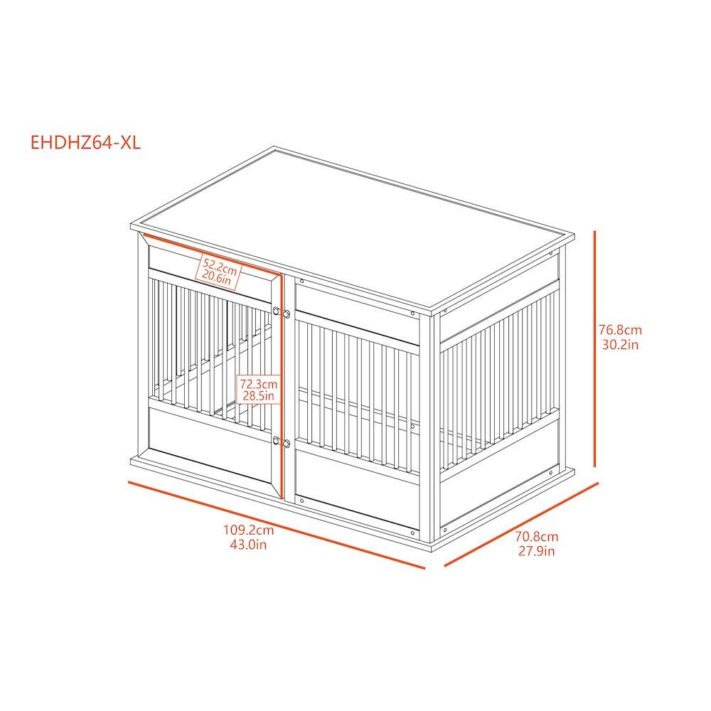 EHDHZ64-XL  
20.6in (52.2cm)  
76.8cm (30.2in)  
72.3cm (28.5in)  
109.2cm (43.0in)  
70.8cm (27.9in)