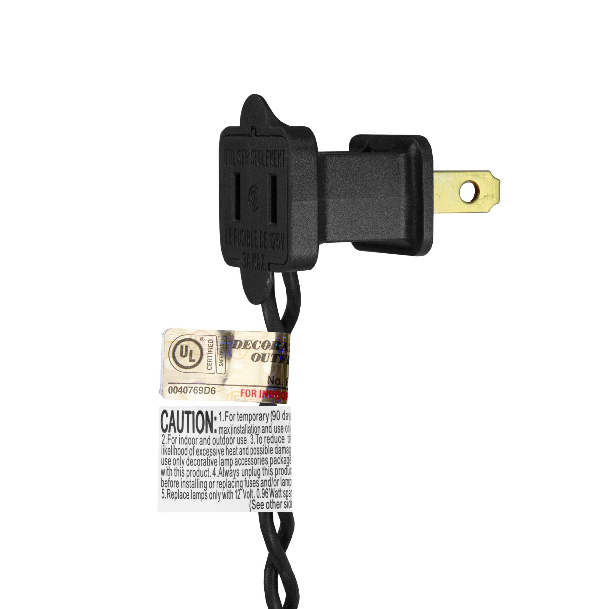 Sure, here is the corrected and grouped text:

---

**UL FUSE DE 125V 3A MAX**

**UL CERTIFIED**

**OUTDOOR**

**FOR INDOOR**

**CAUTION:**

1. For temporary 90 days max installation and use only.
2. For indoor and outdoor use.
3. To reduce the likelihood of excessive heat and possible damage, use only decorative lamp accessories packaged with this product.
4. Always unplug this product before installing or replacing fuses and/or lamp.
5. Replace lamps only with 12V, 0.96 Watt lamps. (See other side)

---

**No 0040769D6**