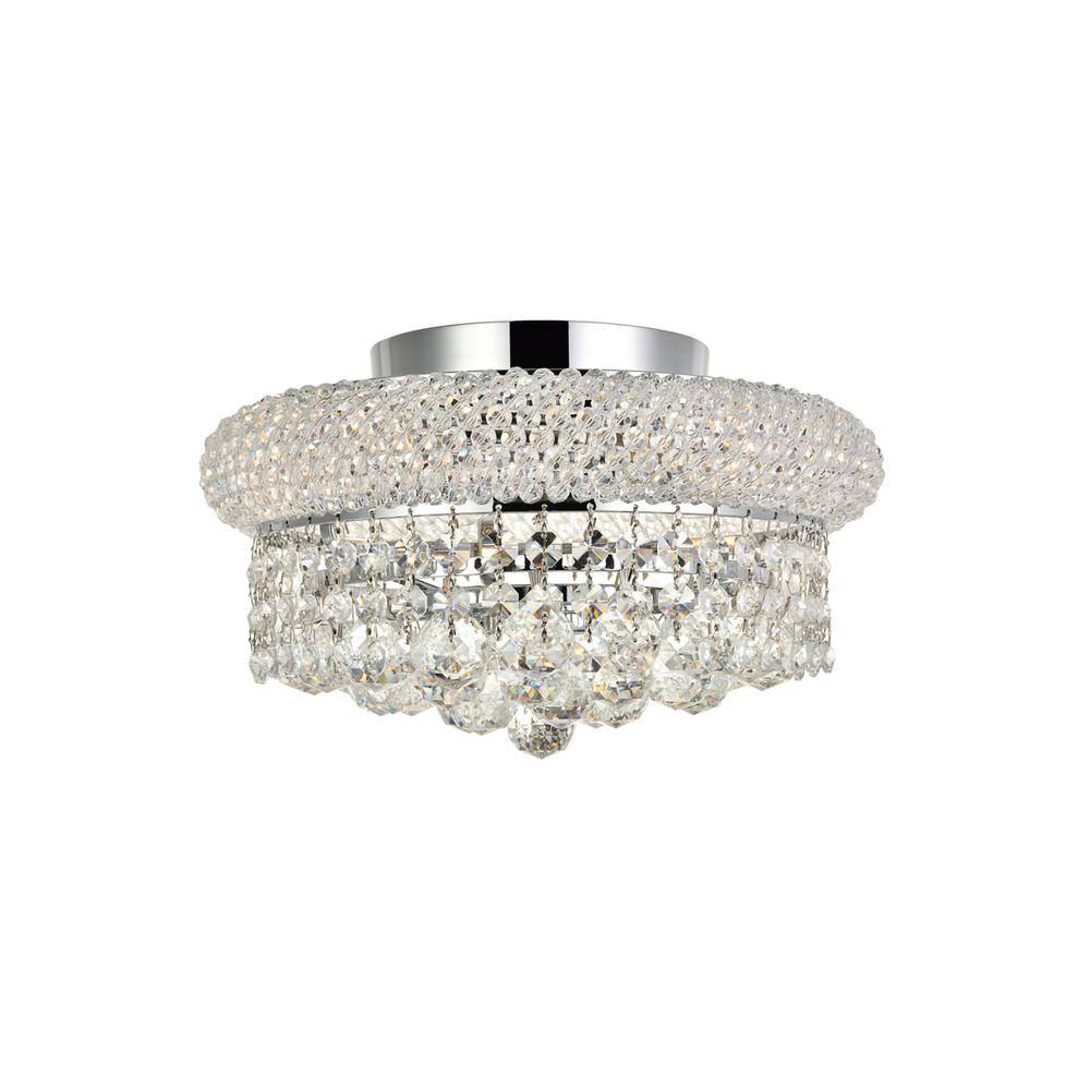 Alt View 1. Elegant Lighting - Primo 4 light Chrome Flush Mount Clear Royal Cut Crystal - Chrome.
