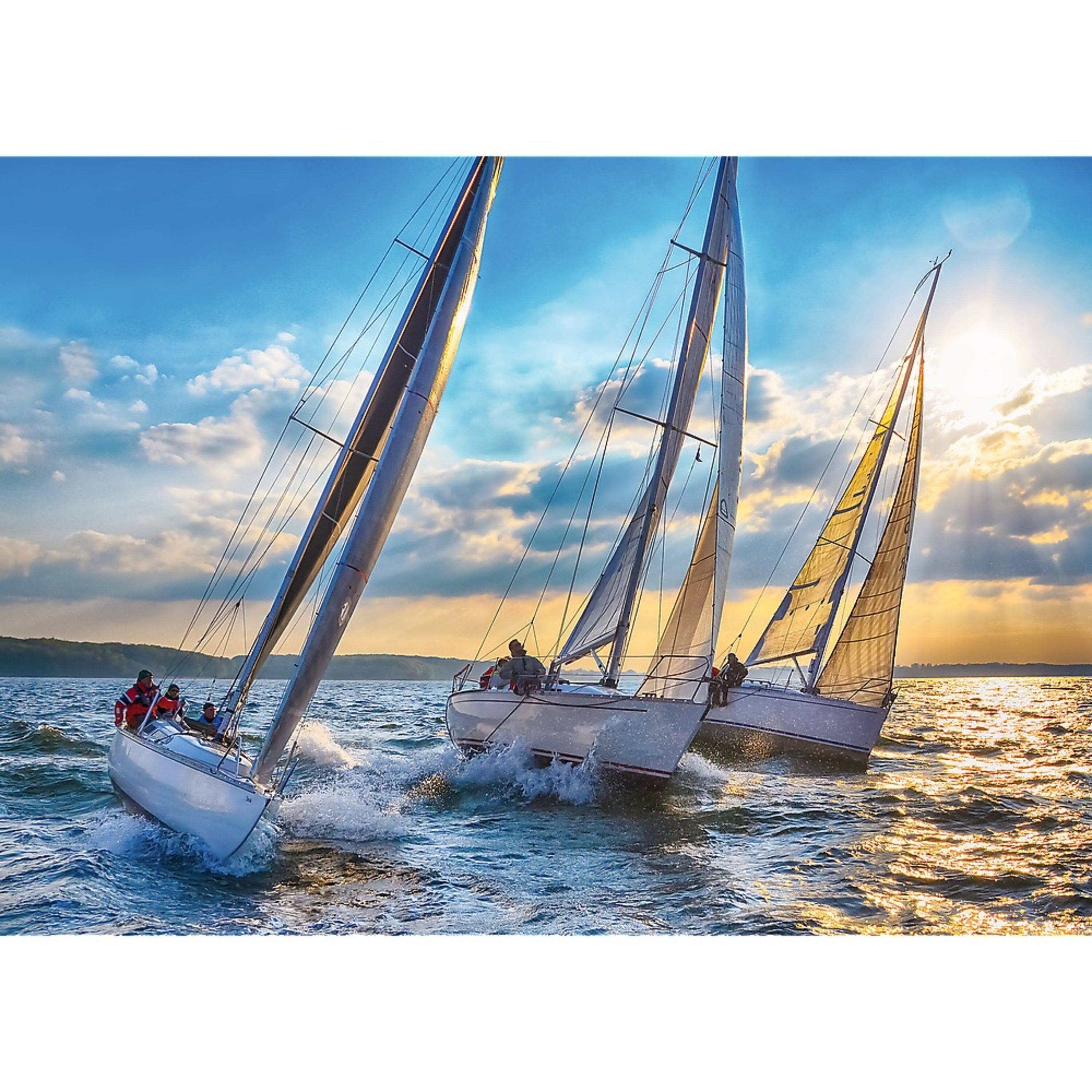 Alt View 1. Trefl - Trefl Red 500 Piece Puzzle - Sports - Sailing Regatta.