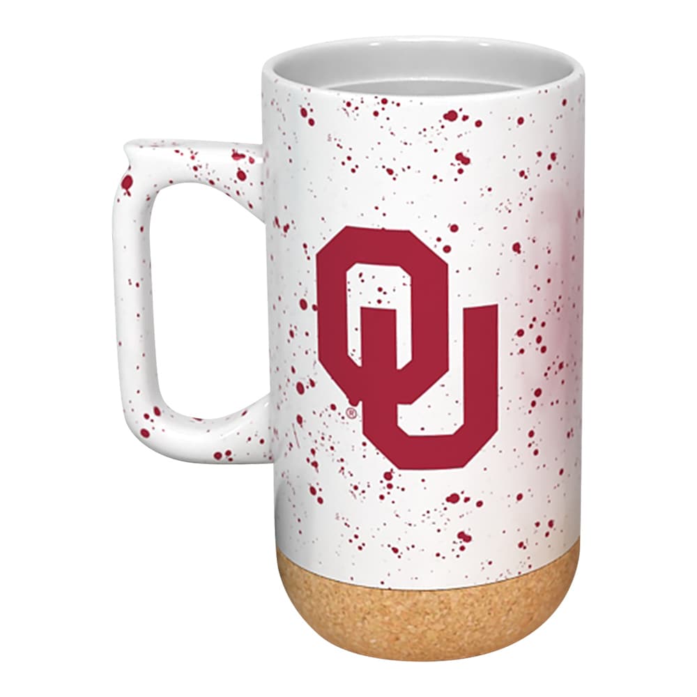 Alt View 1. Indigo Falls - Oklahoma Sooners 18oz. Speckle Cork Mug - Multicolor.