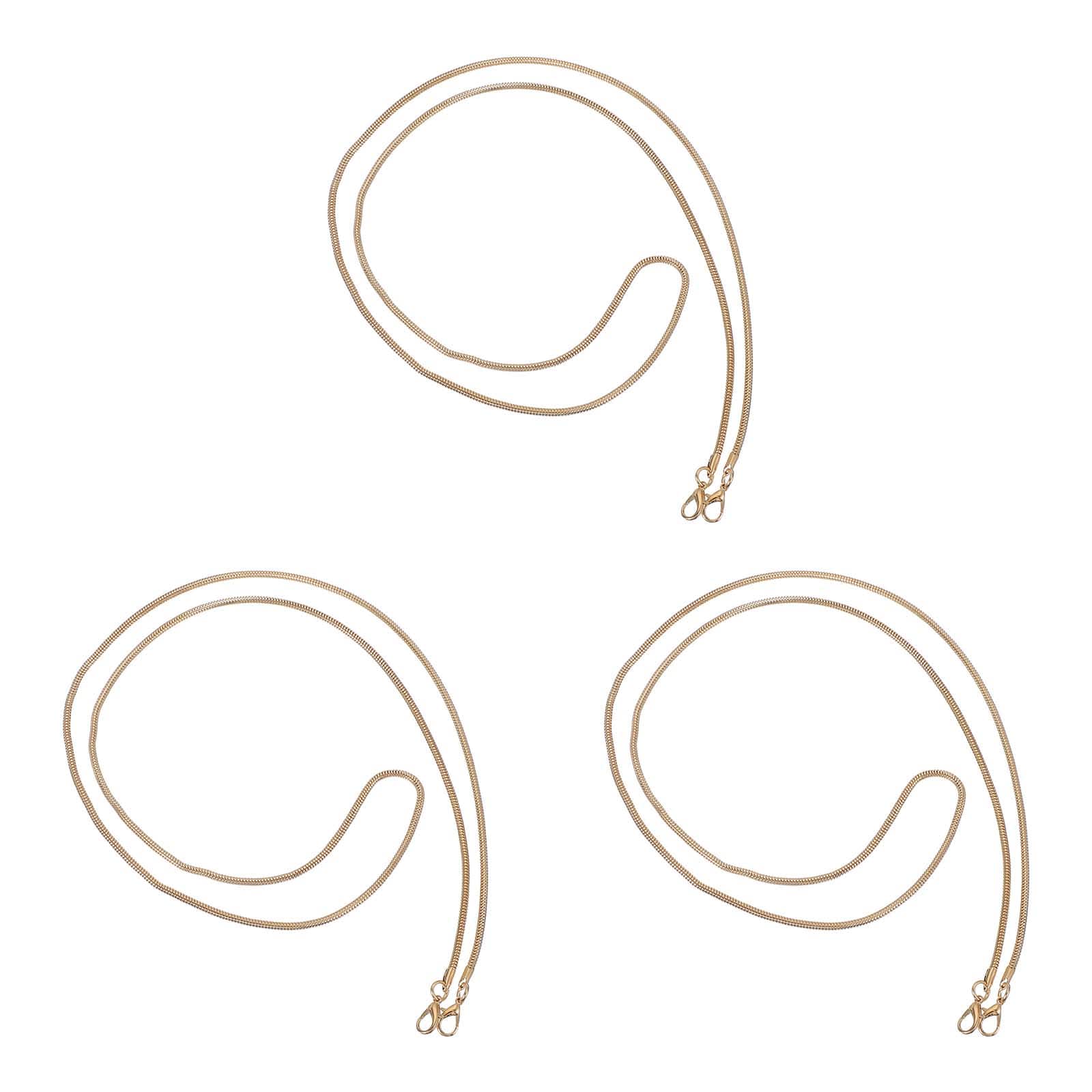 Unique Bargains - 3pcs 1.2" Anti Theft Crossbody Phone Strap with Detachable Tether Tabs Lanyard Leash for Women - Gold