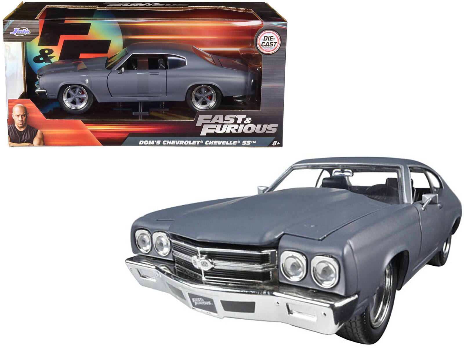 Jada  
FAST & FURIOUS  
DOM'S CHEVROLET CHEVELLE SS™  
8+  
DIE-CAST