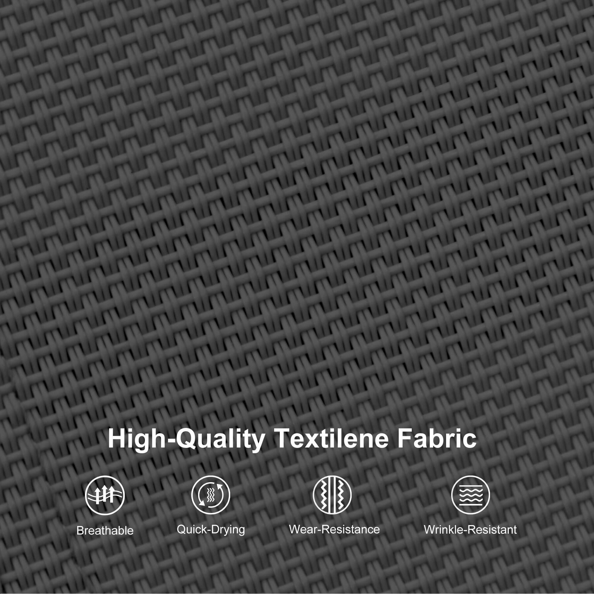 High-Quality Textilene Fabric

- Breathable
- Quick-Drying
- Wear-Resistance
- Wrinkle-Resistant