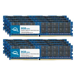 OWC - 64GB (8x8GB) DDR4 2666MHz PC4-21300 CL19 1RX4 ECC Registered RDIMM 1.2V 288-pin Memory RAM Upgrade for Server - Black Chips