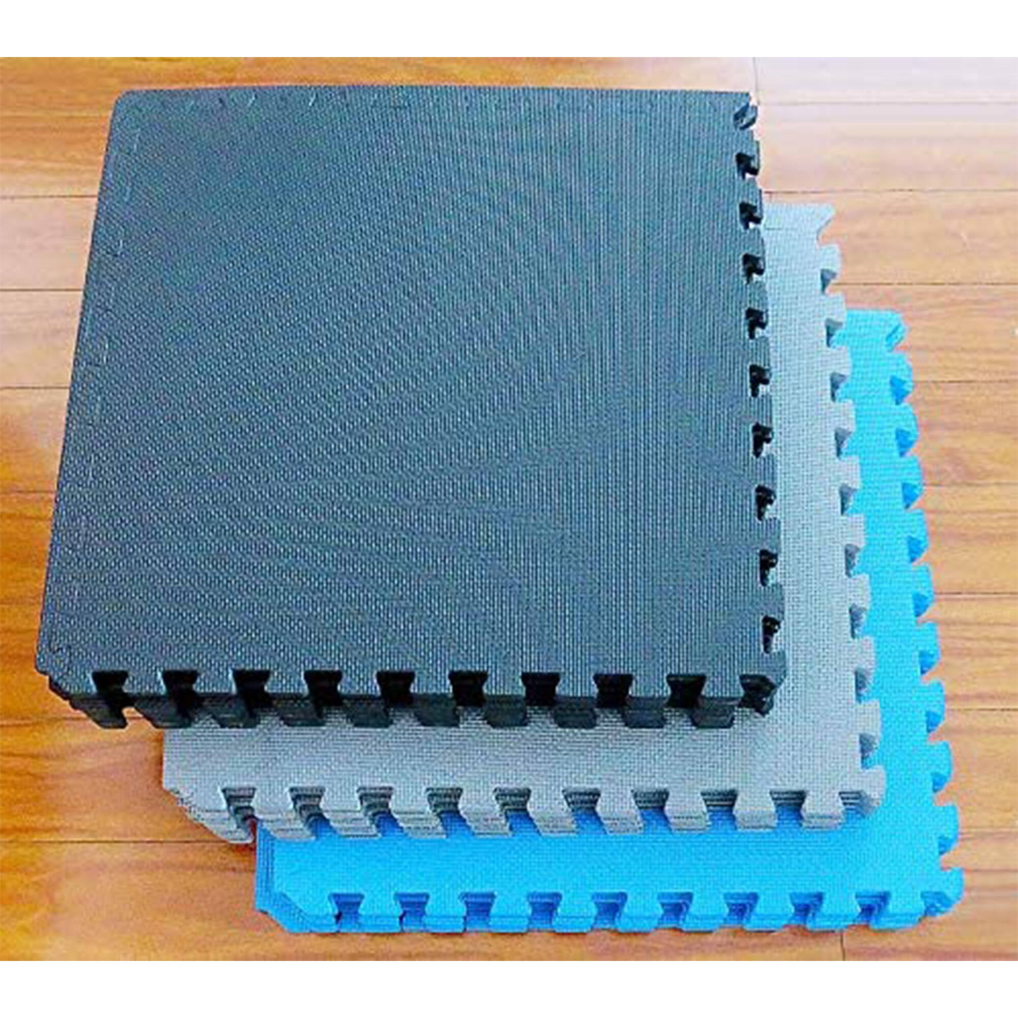 Alt View 7. BalanceFrom Fitness - BalanceFrom Fitness 72 Sq Ft Interlocking EVA Foam Exercise Mat Tiles, Blue - Blue.