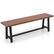 Front. Costway - 1 PCS 60" Dining Bench 3 Person Entryway Shoe Bench with Metal Frame for Hallway - Walnut & Black.