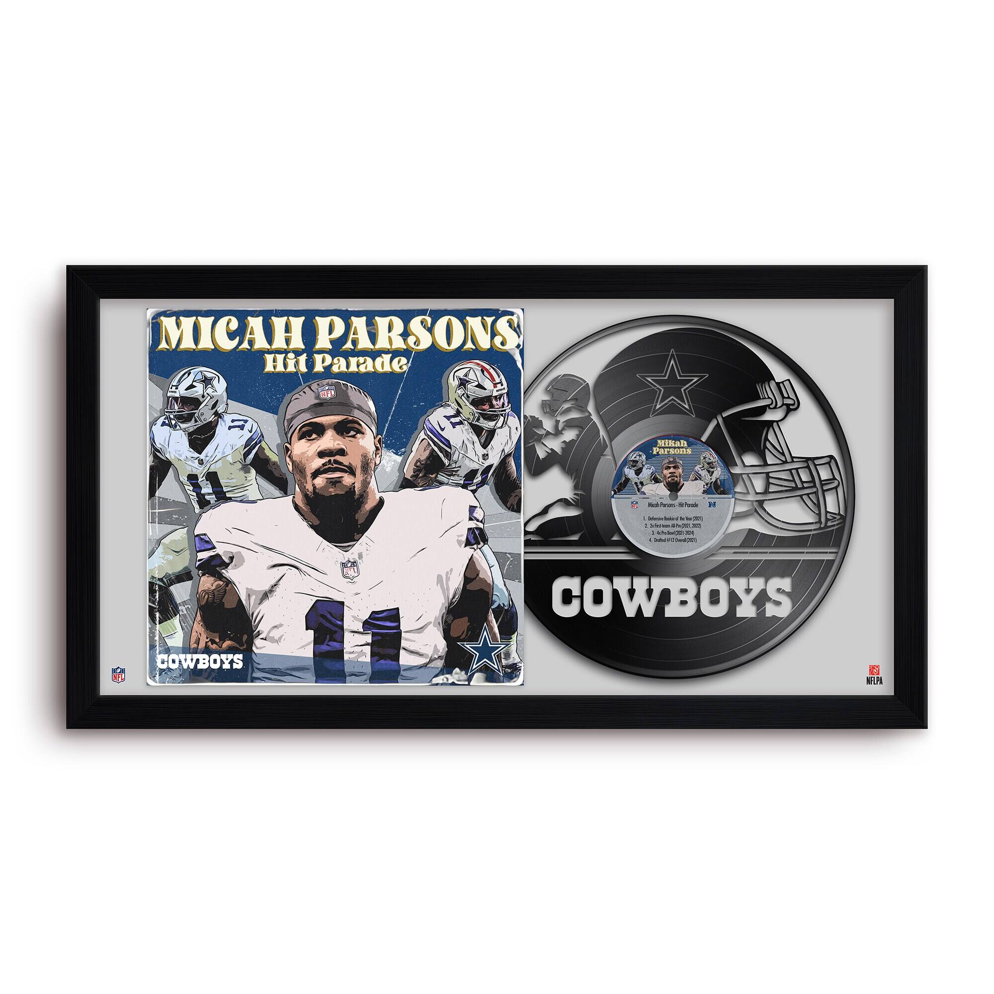 Micah Parsons Dallas Cowboys 14" x 26" Framed Art Vinyl Album Print