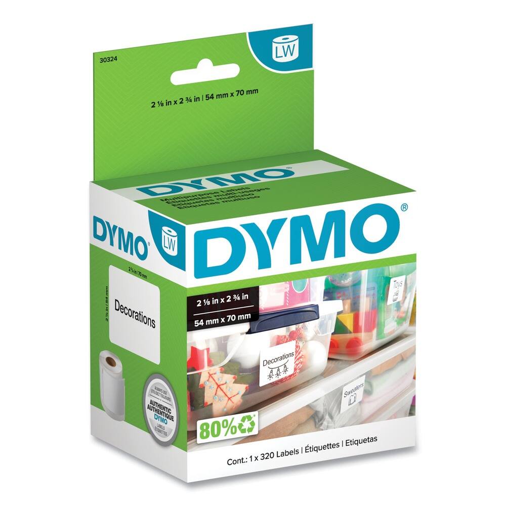 DYMO - 30324 LabelWriter 2.75 in. x 2.12 in. Multipurpose Labels - (1/Box) - White