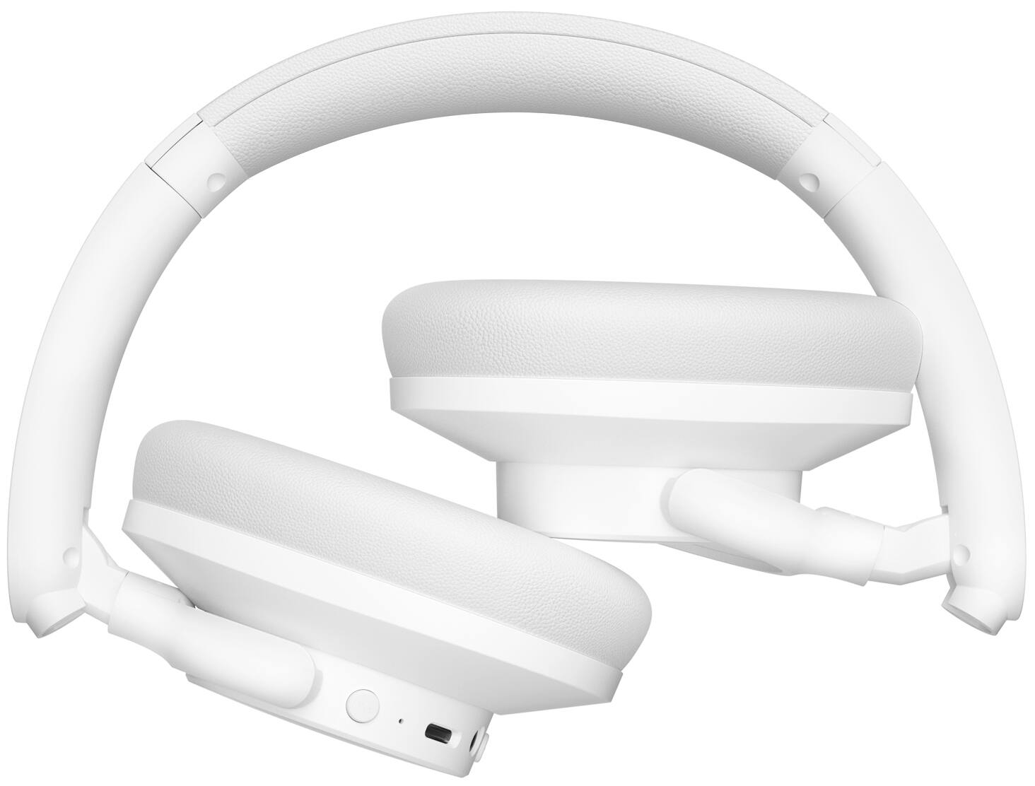 Back. Tronsmart - Q20 Active Noise Cancelling Headphones, Wireless Over-Ear Bluetooth Headphones, 60H Playtime, Deep Bass, Comfort Fit - White.