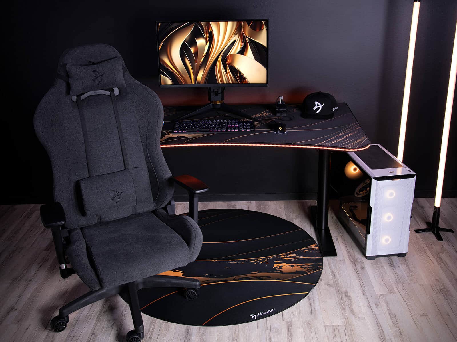 Alt View 13. Arozzi - Zona Floor Pad - Black Gold.