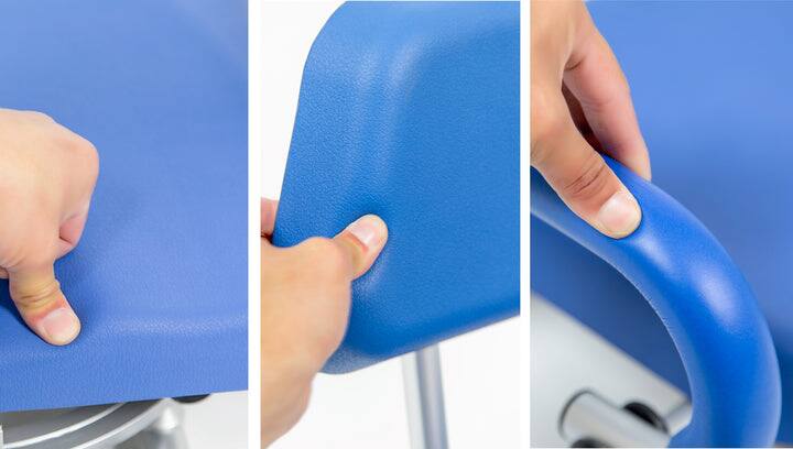 Alt View 5. iLIVING - ILG-628 Swivel Pivot Tub-Mounted Shower Chair with Padded Seat, Back & Arms, Adjustable Width for Bathtub Safety Support - Blue.