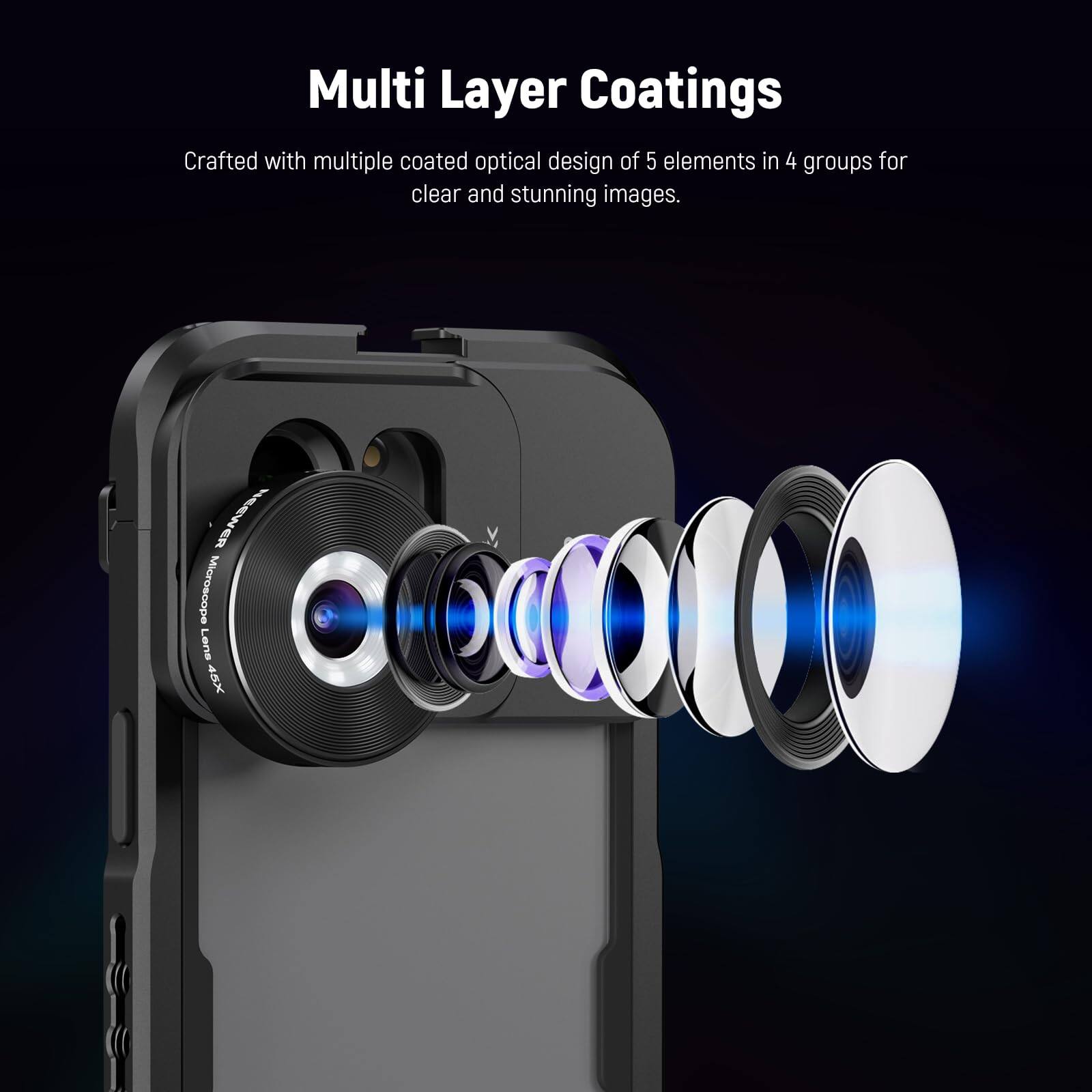 Multi Layer Coatings

Crafted with multiple coated optical design of 5 elements in 4 groups for clear and stunning images.