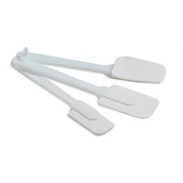 Norpro - 3 Piece Plastic Spatula Set, Flexible & Durable - White