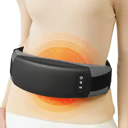 ESBANY - Cordless Back Massager Belt for Pain Relief, Stomach Massager for Digestion, Heating Pad with 2 Heating Levels, Slimming