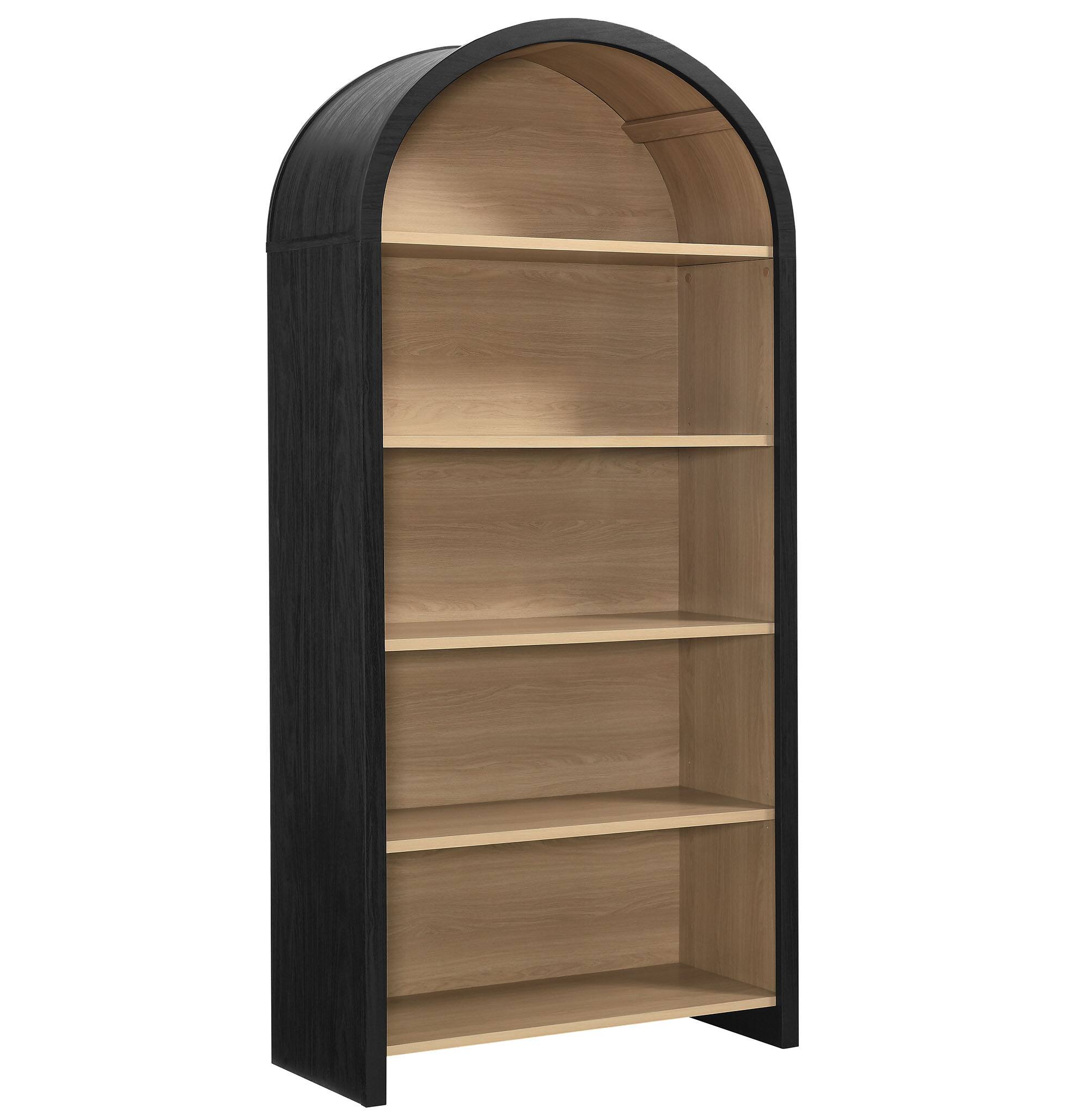 Angle. Modway - Evie Arched Wide Bookcase Display Cabinet by Modway - Black.