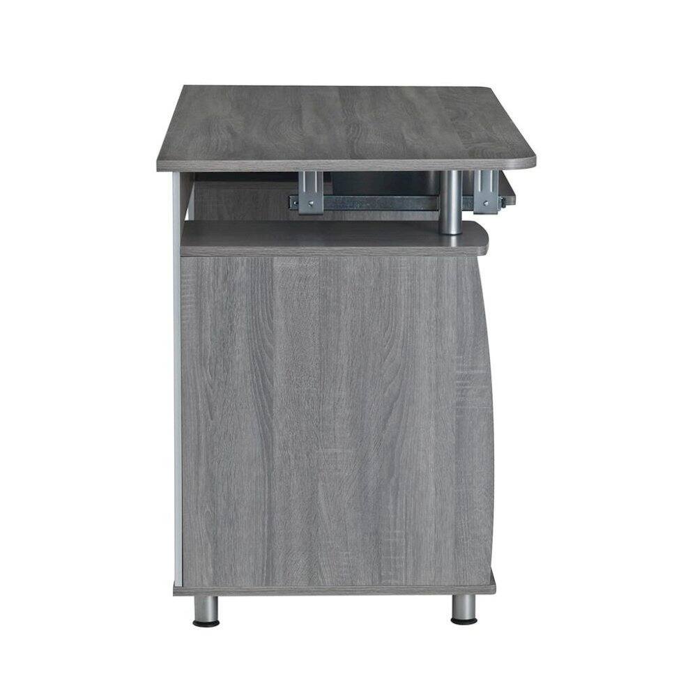 Alt View 1. FurniFact - Gray Home Office Desk with Storage 2 Drawers - Gray.