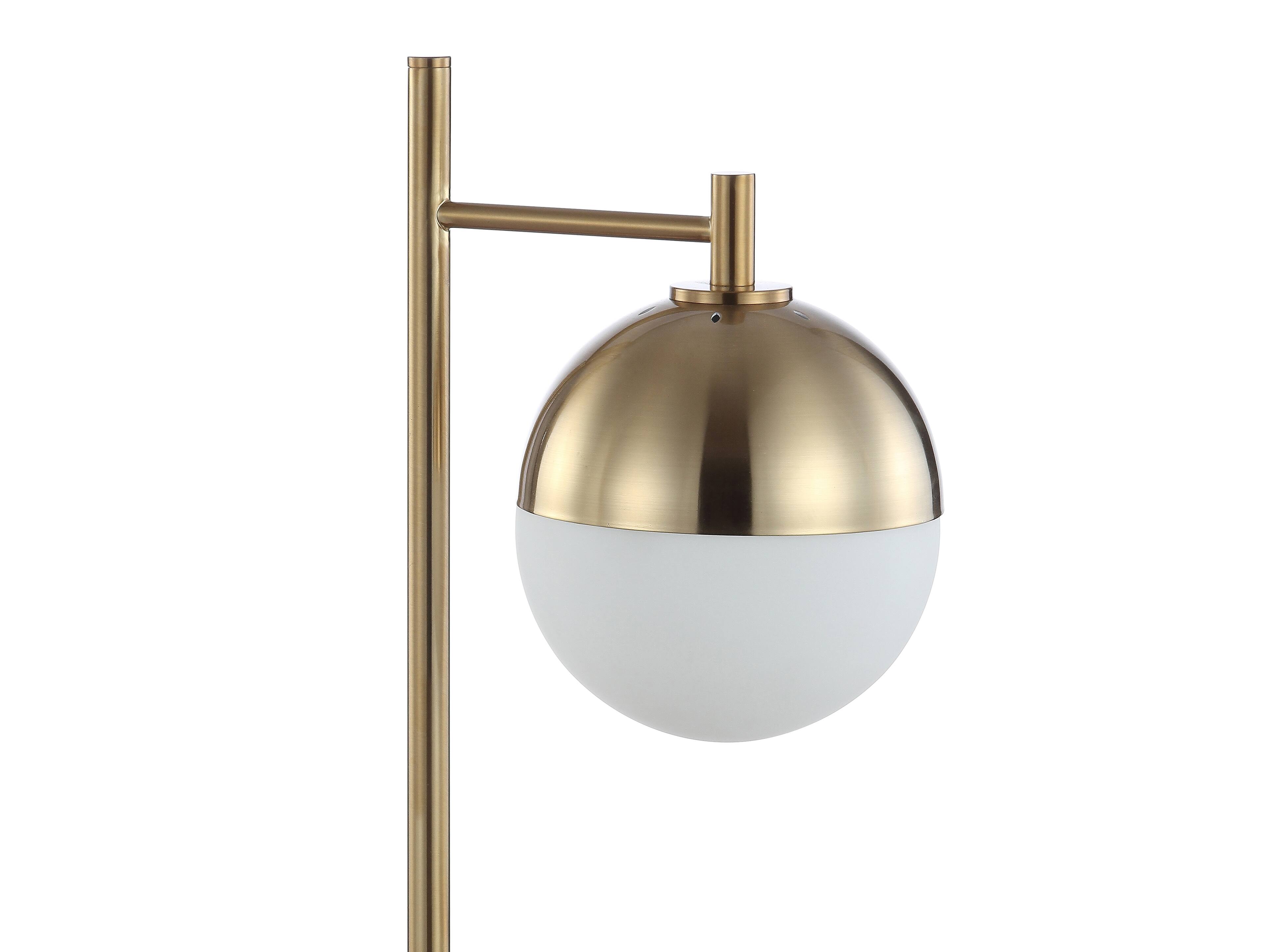 Alt View 6. Jonathan Y - Marcel 21" Iron/Glass Art Deco Mid-Century Globe LED Table Lamp, Brass Gold - Brass Gold.